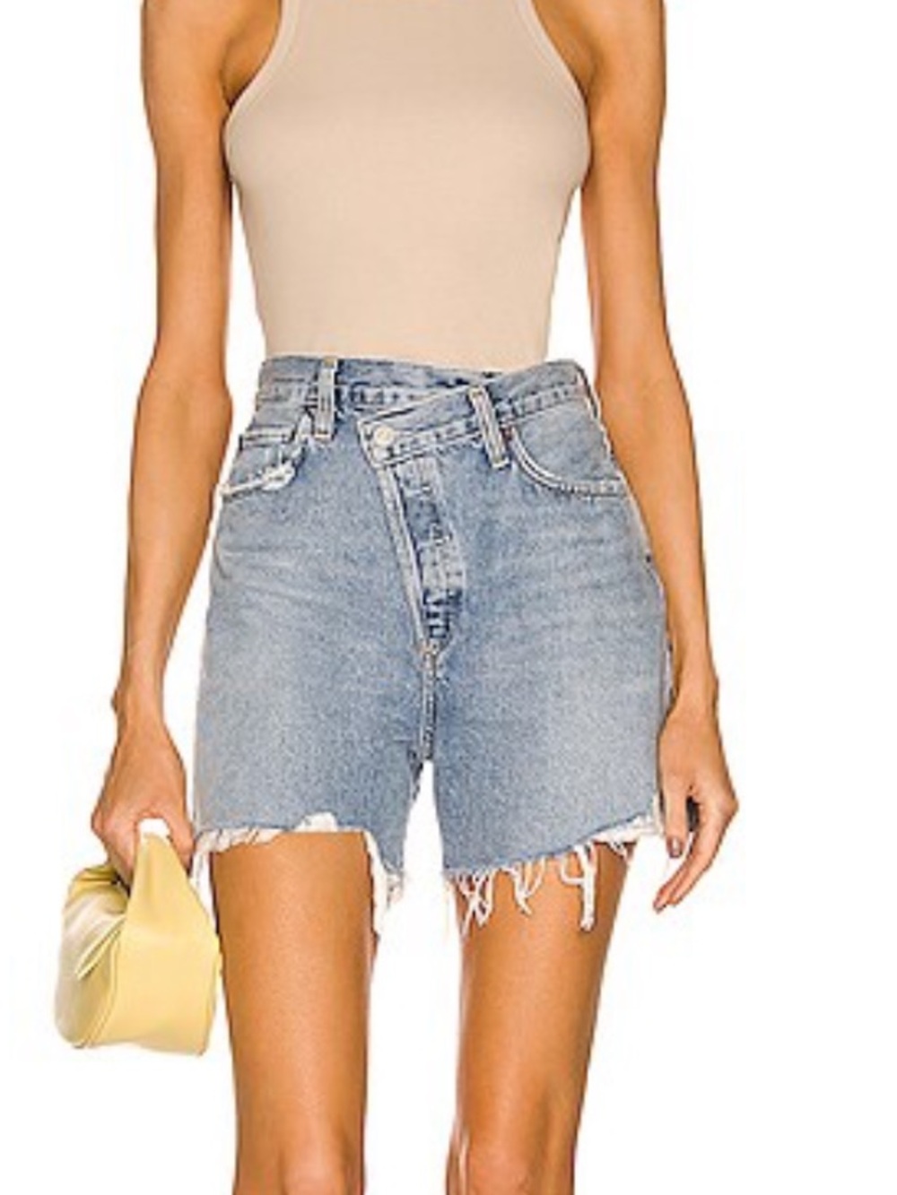 AGOLDE Criss Cross Short Denim Jean Blue Symbol Women’s size 16 33